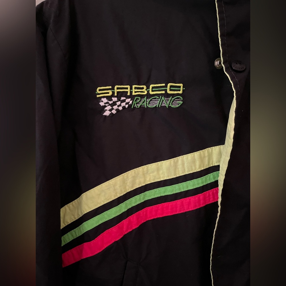 Vtg 90s Motorsport Kyle Petty #42 Racing Pit Crew Jacket Mellow Yellow Sabco M - Picture 6 of 8